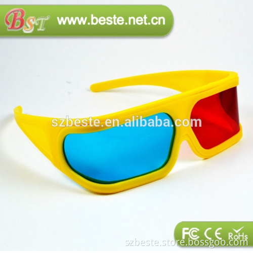 good selling plastic anaglyphic 3d red blue film glasses